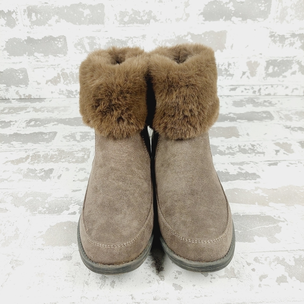Propét Women's Tabitha Fashion Taupe  Faux Fur Boots E347 - Picture 3 of 11